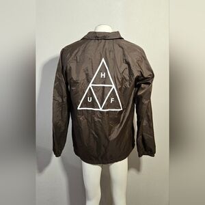 HUF Essentials Brown Coaches Jacket Men's Large
